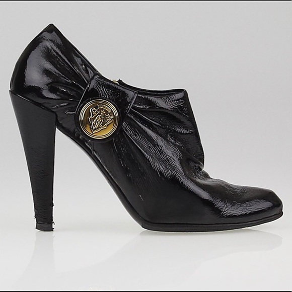 Gucci Black Leather Hysteria Ankle Boot Bootie 10 - Picture 1 of 3